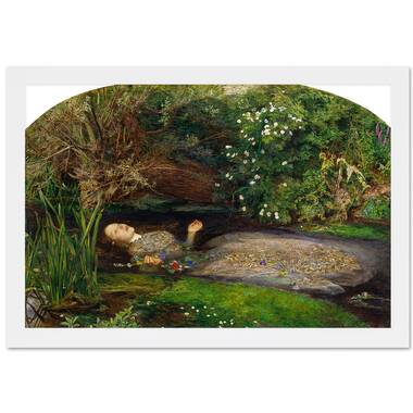 Overstock Art Ophelia Framed On Canvas By Sir John Everett Millais Painting Wayfair Canada